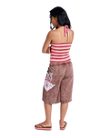 Roxy x Juicy Couture Stripe Halter Top in Azalea Pink Stripe Towelling