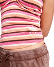 Roxy x Juicy Couture Stripe Halter Top in Azalea Pink Stripe Towelling