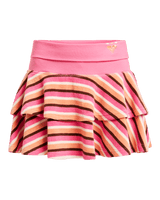 Roxy x Juicy Couture Stripe Skirt in Azalea Pink Stripe Towelling