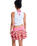 Roxy x Juicy Couture Stripe Skirt in Azalea Pink Stripe Towelling