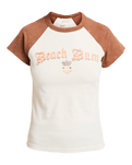 Roxy x Juicy Couture Beachbum Raglan T-Shirt in Coconut Milk