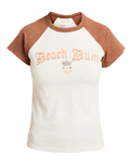 Roxy x Juicy Couture Beachbum Raglan T-Shirt in Coconut Milk