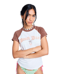 Roxy x Juicy Couture Beachbum Raglan T-Shirt in Coconut Milk