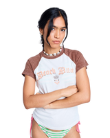 Roxy x Juicy Couture Beachbum Raglan T-Shirt in Coconut Milk