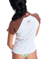 Roxy x Juicy Couture Beachbum Raglan T-Shirt in Coconut Milk