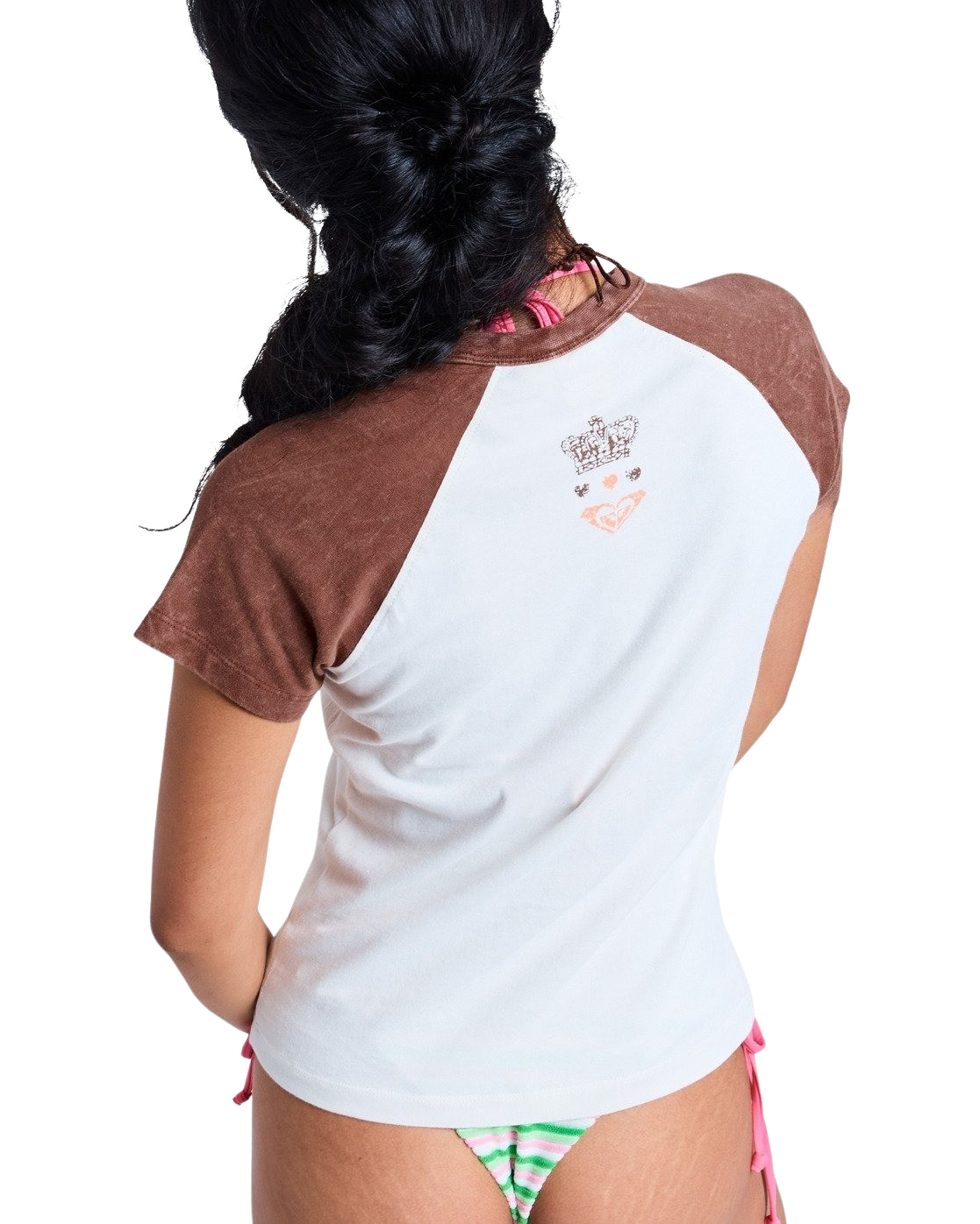 Roxy x Juicy Couture Beachbum Raglan T-Shirt in Coconut Milk
