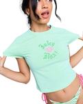 Roxy x Juicy Couture Rox Baby T-Shirt in Green Ash