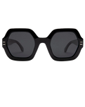 Joni Polarised Sunglasses in Black & Smoke