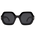 Joni Polarised Sunglasses in Black & Smoke