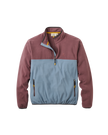 The Passenger Mens Set Off Polartec 1/4 Zip Fleece Jacket in Brambleberry & Stormy Blue