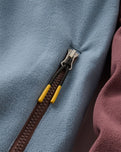 The Passenger Mens Set Off Polartec 1/4 Zip Fleece Jacket in Brambleberry & Stormy Blue