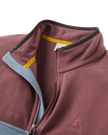 The Passenger Mens Set Off Polartec 1/4 Zip Fleece Jacket in Brambleberry & Stormy Blue