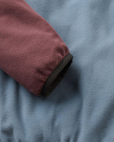 The Passenger Mens Set Off Polartec 1/4 Zip Fleece Jacket in Brambleberry & Stormy Blue