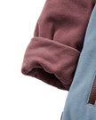 The Passenger Mens Set Off Polartec 1/4 Zip Fleece Jacket in Brambleberry & Stormy Blue