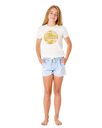 The Rip Curl Girls Girls Tara Shorts in Blue Ice