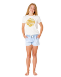 The Rip Curl Girls Girls Tara Shorts in Blue Ice