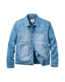 The Passenger Mens Vantage Denim Jacket in Light Wash Denim