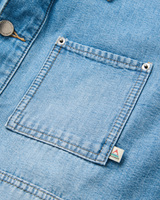 The Passenger Mens Vantage Denim Jacket in Light Wash Denim