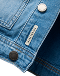 The Passenger Mens Vantage Denim Jacket in Light Wash Denim