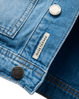 The Passenger Mens Vantage Denim Jacket in Light Wash Denim