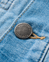 The Passenger Mens Vantage Denim Jacket in Light Wash Denim