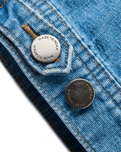 The Passenger Mens Vantage Denim Jacket in Light Wash Denim