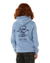 The Rip Curl Boys Boys Search Icon Hoodie in Faded Denim