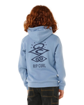 The Rip Curl Boys Boys Search Icon Hoodie in Faded Denim
