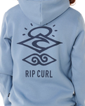 The Rip Curl Boys Boys Search Icon Hoodie in Faded Denim