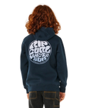 The Rip Curl Boys Boys Wetsuit Icon Hoodie in Navy & White