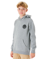 The Rip Curl Boys Boys Wetsuit Icon Hoodie in Grey Marle