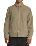 Harold Corduroy Shirt Jacket in Khaki
