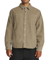 Harold Corduroy Shirt Jacket in Khaki