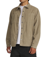 Harold Corduroy Shirt Jacket in Khaki