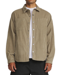 Harold Corduroy Shirt Jacket in Khaki