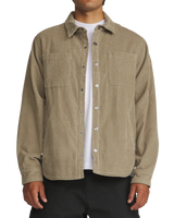 Harold Corduroy Shirt Jacket in Khaki