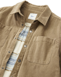 Harold Corduroy Shirt Jacket in Khaki
