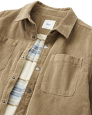 Harold Corduroy Shirt Jacket in Khaki