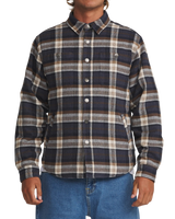 Harold Plaid Shirt Jacket in Navy