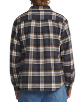 Harold Plaid Shirt Jacket in Navy