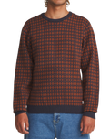 Check Jumper in Rust & Navy