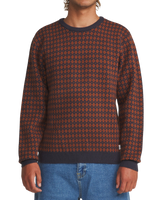 Check Jumper in Rust & Navy