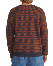 Check Jumper in Rust & Navy