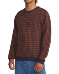 Check Jumper in Rust & Navy
