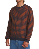 Check Jumper in Rust & Navy
