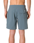 Theo Hybrid Swim Shorts in Tempest Blue