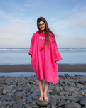 Kids Organic Towel Robe in Hot Pink