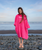 Kids Organic Towel Robe in Hot Pink