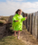 Kids Organic Towel Robe in Lime Green