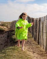 Kids Organic Towel Robe in Lime Green